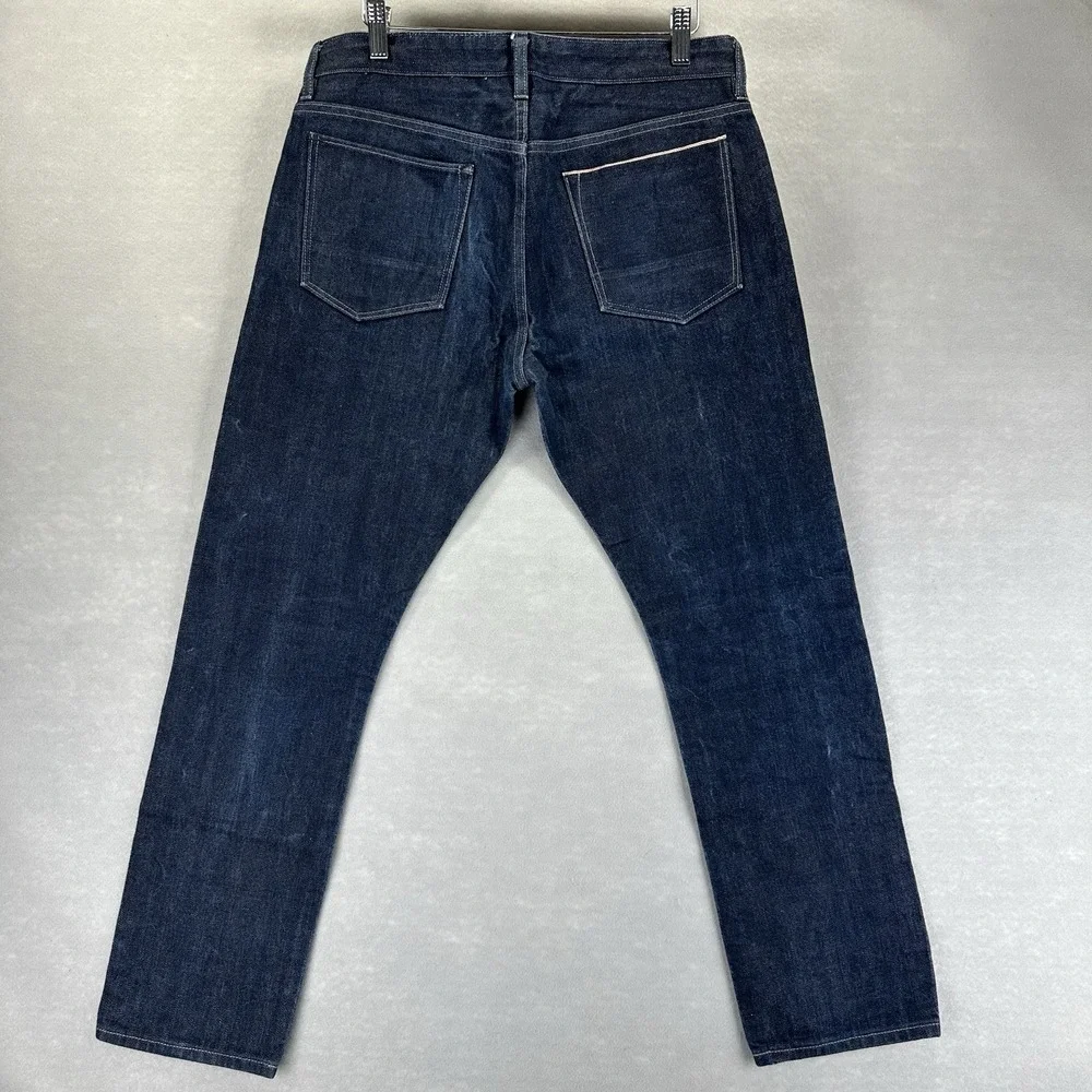 Banana Republic Selvedge Slim Fit Dark Blue Jeans Mens 32x30 (32x29 Actual)